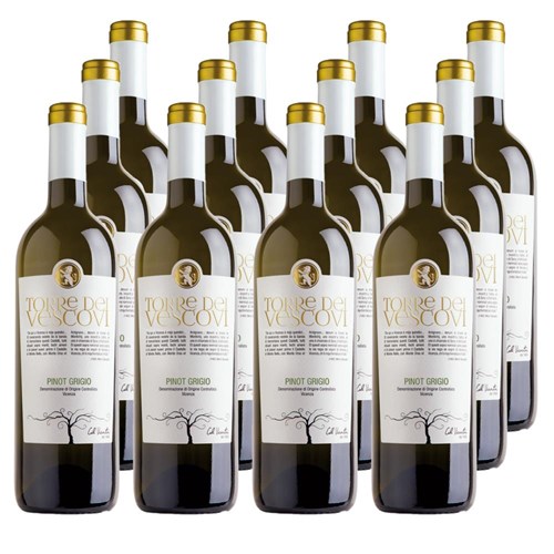 Case of 12 Torre dei Vescovi Pinot Grigio 75cl White Wine